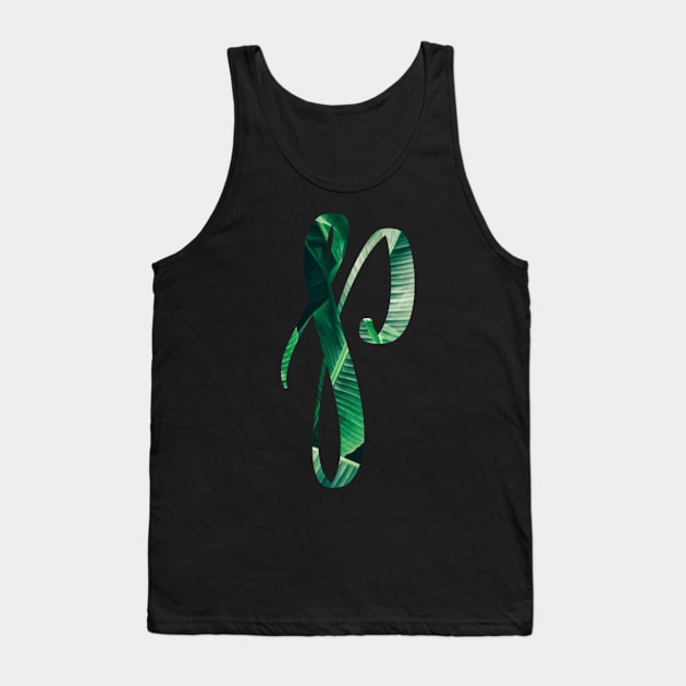 P initial cursive Tank Top by LFariaDesign